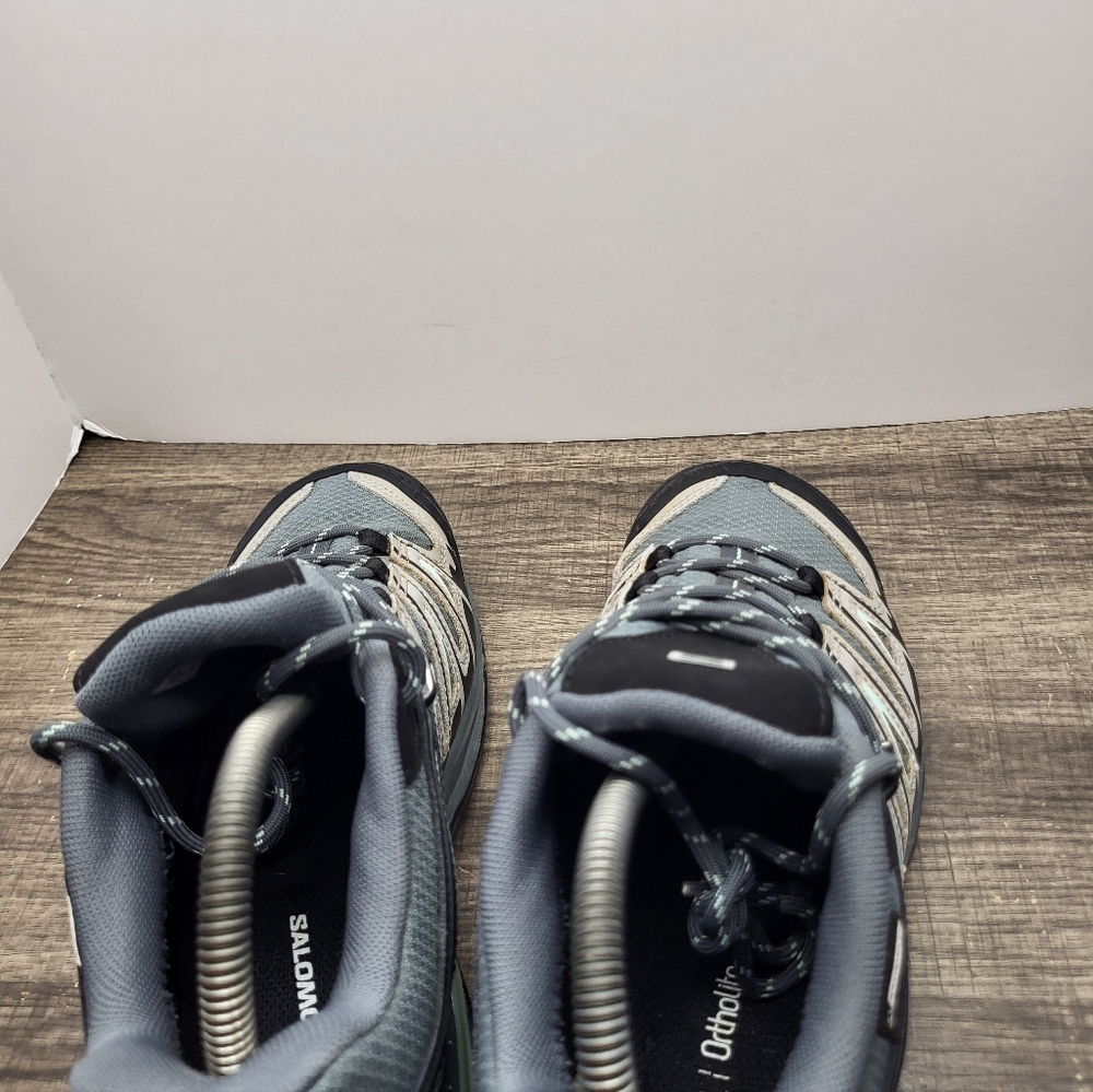 Salomon Women’s  Grey Teal Athletic Trail Shoes - Picture 6 of 10